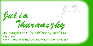 julia thuranszky business card